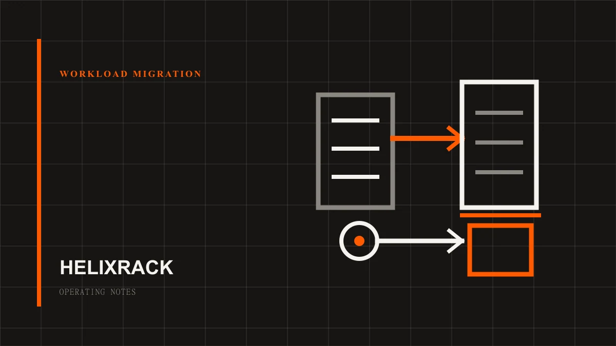 Workloads moving to a new server while removed storage follows a separate disposition path.