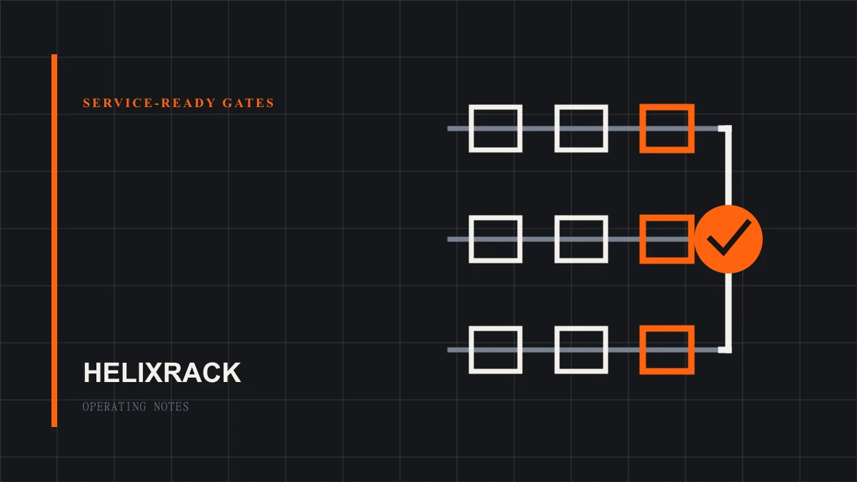 Facility, network, and operating projects advancing through plan, build, verify, and service-ready gates.