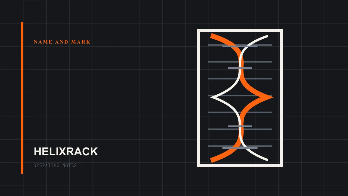 A geometric helix pattern integrated into the outline of a server cabinet